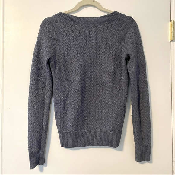 LOFT Shimmer Cable Knit Sweater - Picture 2 of 4